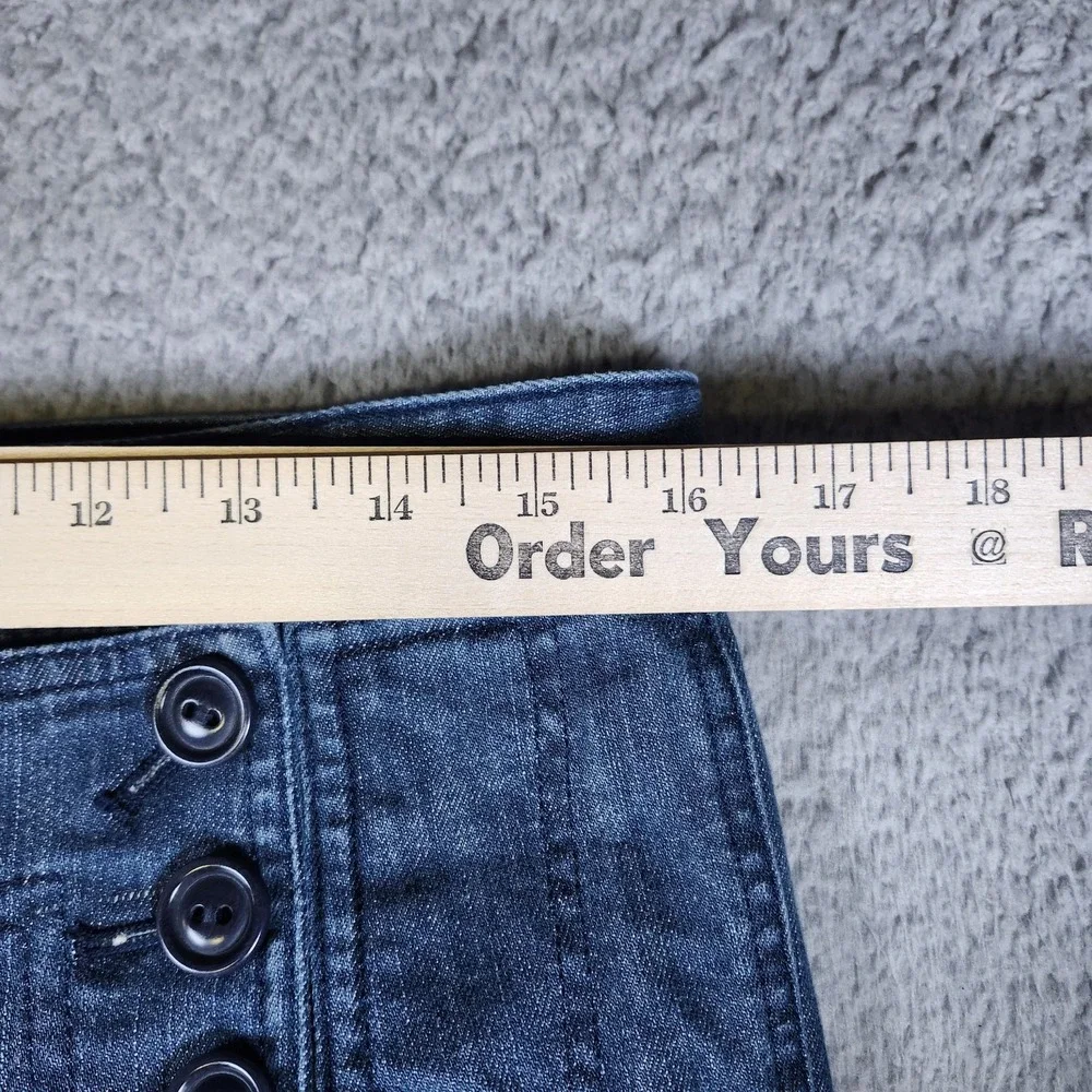 Madewell‎ Women's 29 Sailor Wide Leg Crop Jeans Button Up Pull On